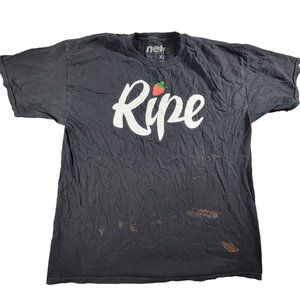 Neff Ripe Strawberry Adults XL Black Short Sleeve T Shirt Casual Street Wear